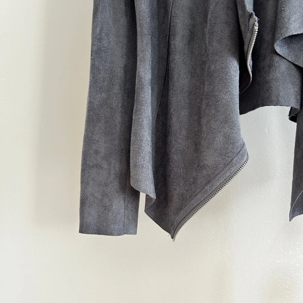 • BLANKNYC • Drape Front Faux Suede Jacket